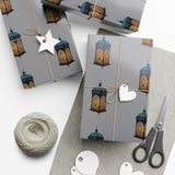 Grey Islamic Lantern Gift Wrap Papers