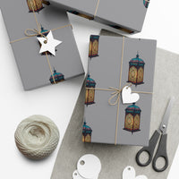 Grey Islamic Lantern Gift Wrap Papers