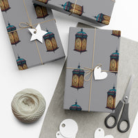 Grey Islamic Lantern Gift Wrap Papers