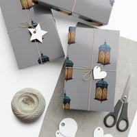 Grey Islamic Lantern Gift Wrap Papers