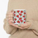 Watermelon white plank Ceramic Mug 11oz