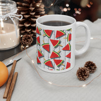 Watermelon white plank Ceramic Mug 11oz