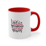 Love you more  Accent Coffee Mug, 11oz