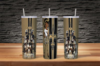 Saints 20 oz skinny tumbler