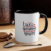 Love you more  Accent Coffee Mug, 11oz