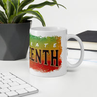 Juneteenth White glossy mug