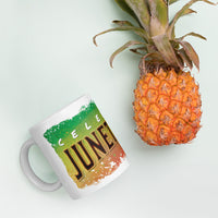 Juneteenth White glossy mug