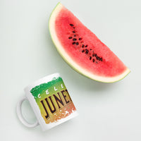 Juneteenth White glossy mug